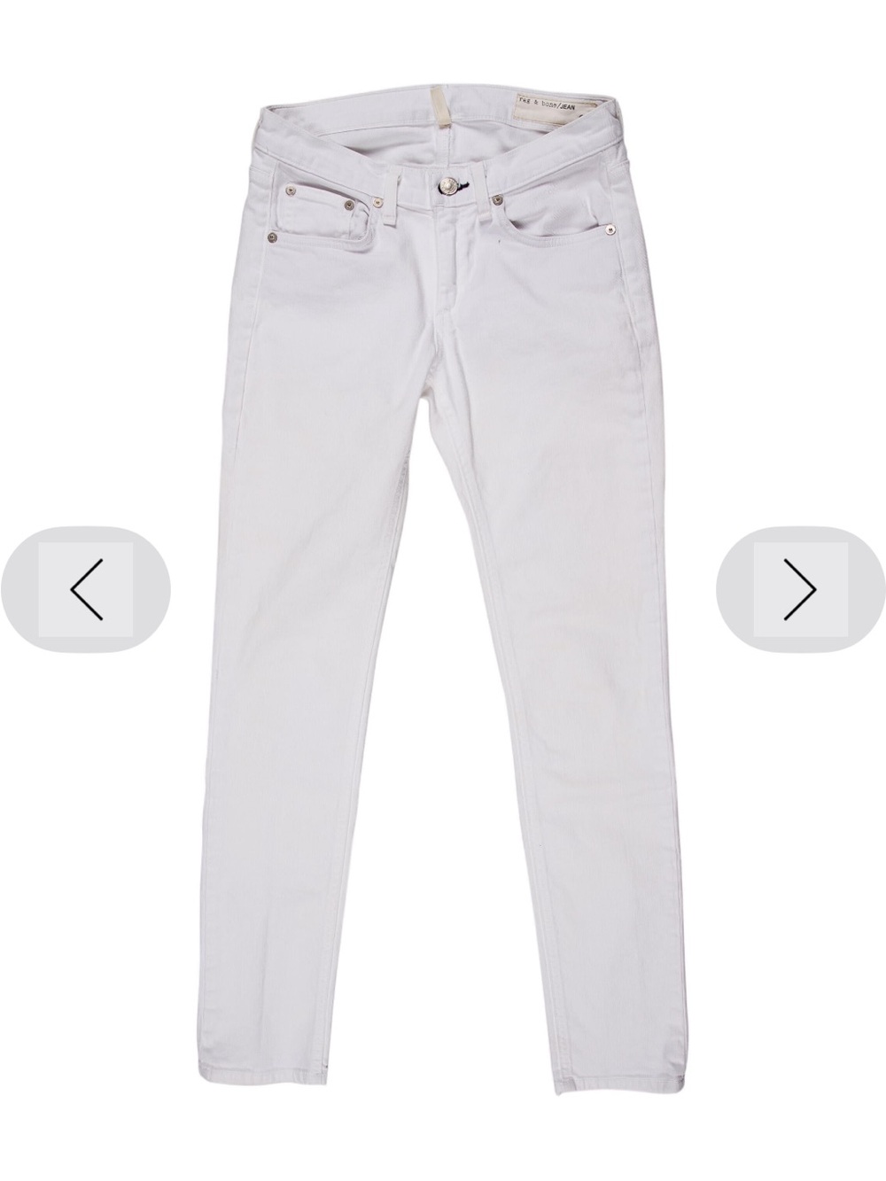 rag & bone White Skinny Jeans - Low Rise Sz 26 - Picture 2 of 6